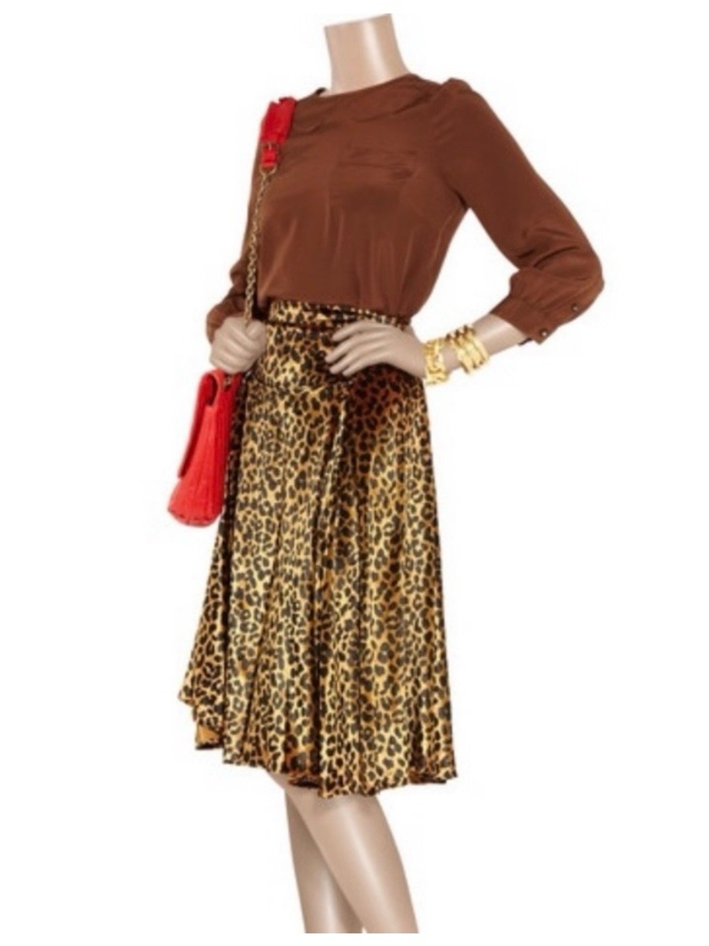 Marc by Marc Jacobs Leopard Print Midi Skirt, Aria Montgomery PLL - Picture 5 of 8